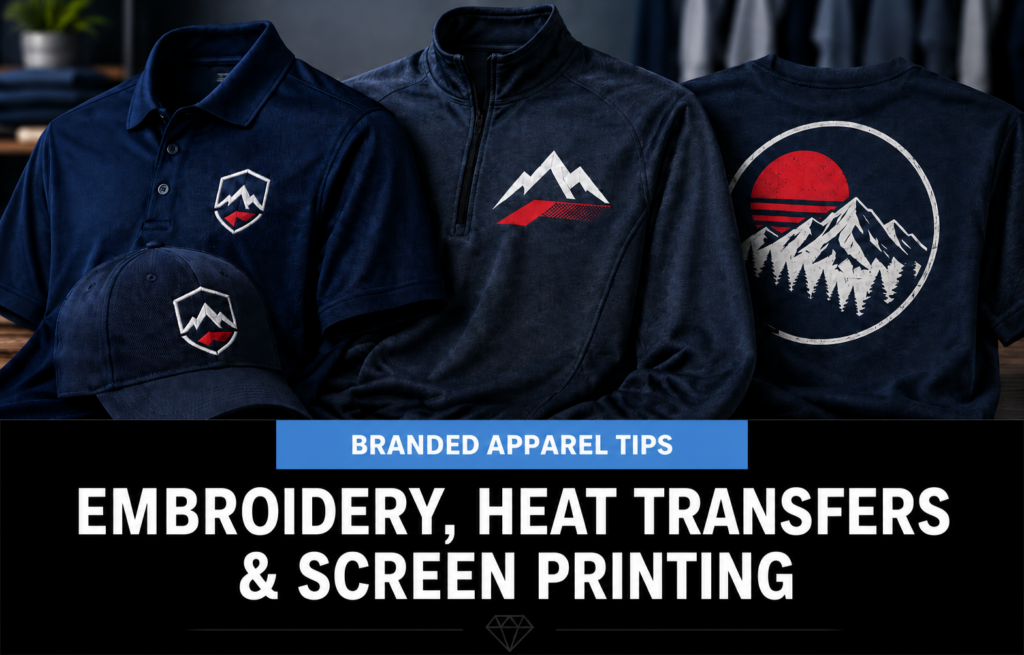 Embroidery vs Heat Transfers vs Screen Printing: What’s Best for Branded Apparel?